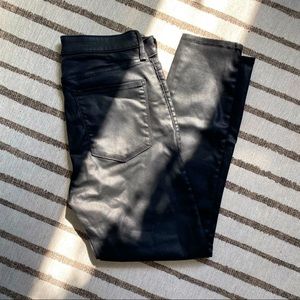 Abercrombie and Fitch Cropped Wax Coated Jeans